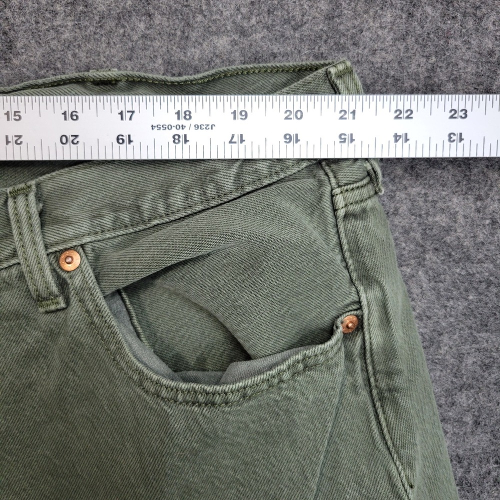 Levis 501 Jeans Mens 44x32 Green Straight Leg Button Fly Work Wear Americana - Picture 7 of 13